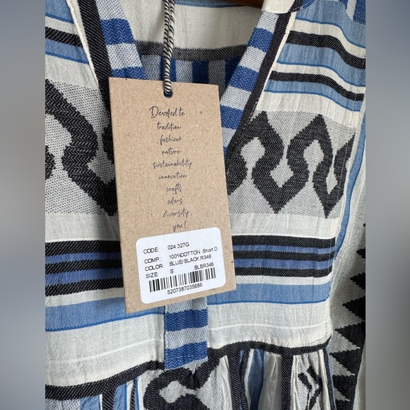 Devotion Twins Ella Mini Dress - Black/Blue - Size Small - NWT - Picture 12 of 16